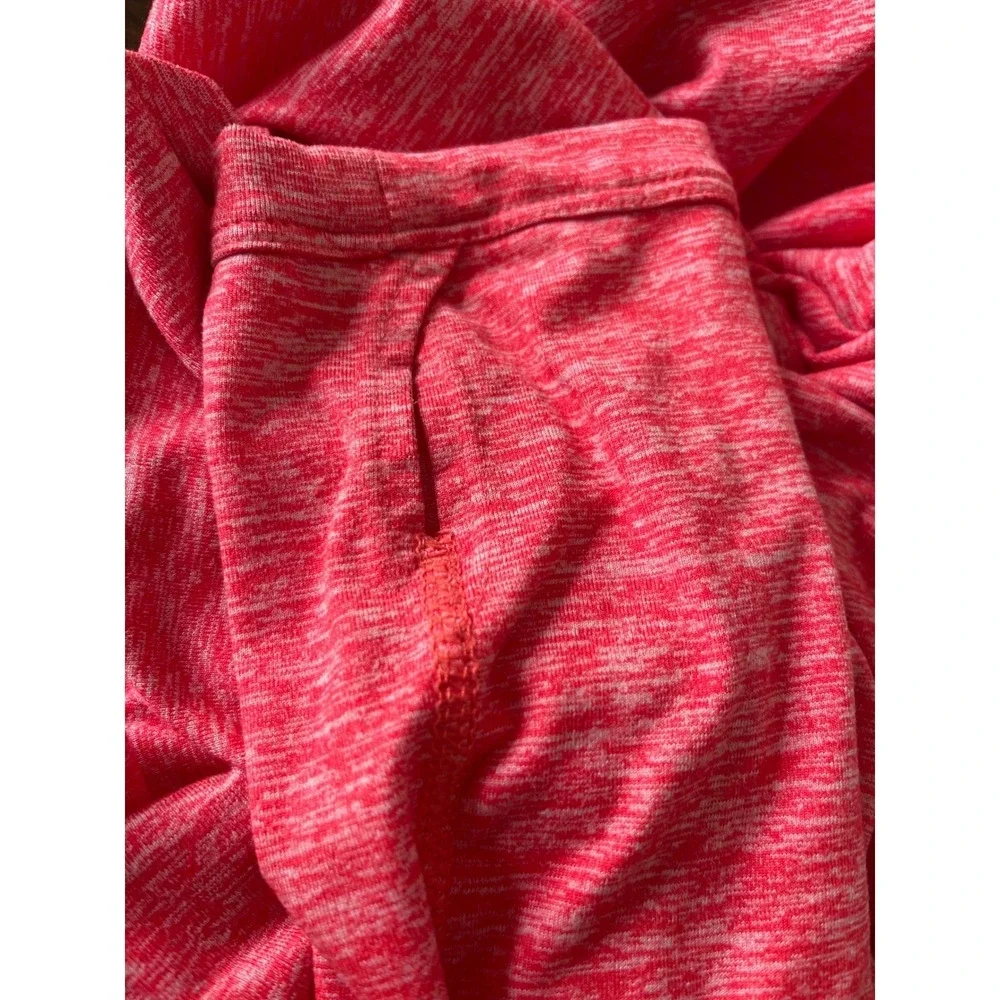 Nike Running Top Womens‎ XS Coral Pink Dri Fit Quarter Zip Thumbholes Pullover